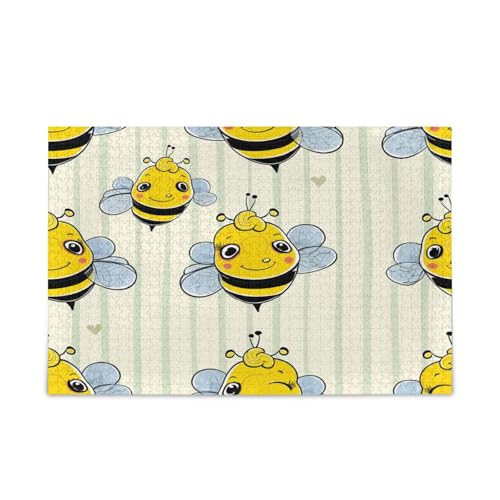 Niedliche Bienen-Holz-Puzzle, einzigartiges Puzzle, 1000 Teile, Puzzle für Erwachsene, 74 x 70 cm Niedliche Bienen-Holz-Puzzle, einzigartiges Puzzle, 1000 Teile, Puzzle für Erwachsene, 74 x 70 cm von RPLIFE