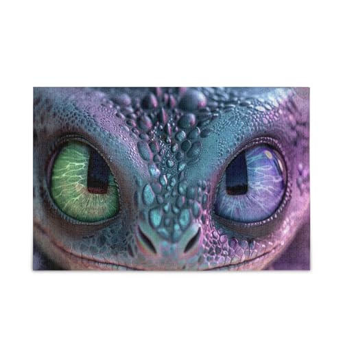 Niedliche Drachenaugen Holzpuzzle für Erwachsene, Familienpuzzle, 500 Teile, 50,5 x 37,8 cm Niedliche Drachenaugen Holzpuzzle für Erwachsene, Familienpuzzle, 500 Teile, 50,5 x 37,8 cm von RPLIFE