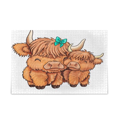Niedliche Hochlandkuh weiße Erwachsenen-Puzzles 500-teiliges Puzzle für Erwachsene, 50,5 x 37,8 cm Niedliche Hochlandkuh weiße Erwachsenen-Puzzles 500-teiliges Puzzle für Erwachsene, 50,5 x 37,8 cm von RPLIFE