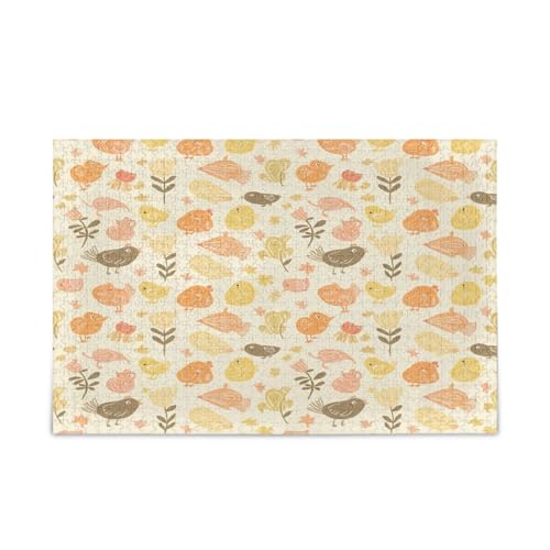 Niedliche Hühner und Küken, Pastell-Holz-Puzzle, lustige Puzzles für Erwachsene, 500 Teile, Puzzle für Familie, 50 x 37 cm von RPLIFE