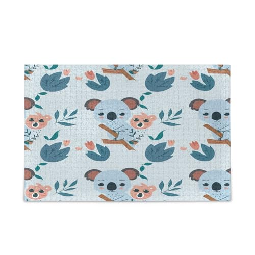 Niedliche Koalas-Puzzle, Familienpuzzle, 1000 Teile, 74 x 50 cm von RPLIFE
