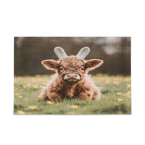 Niedliche Osterrinder Hochlandkuh Erwachsene Puzzles Einzigartige Puzzles für Erwachsene 500 Teile Puzzle für Erwachsene 20,5 × 14,22,9 cm Niedliche Osterrinder Hochlandkuh Erwachsene Puzzles Einzigartige Puzzles für Erwachsene 500 Teile Puzzle für Erwachsene 20,5 × 14,22,9 cm von RPLIFE