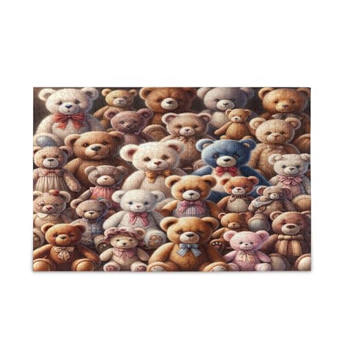 Niedliche Teddybären-Puzzles, 500-teiliges Puzzle für Erwachsene, 50 x 37 cm von RPLIFE