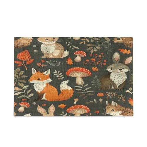 Niedliche Tiere, Füchse, Pilze, Erwachsenenpuzzle, 500 Teile, 500 Teile, 50,5 x 37,8 cm Niedliche Tiere, Füchse, Pilze, Erwachsenenpuzzle, 500 Teile, 500 Teile, 50,5 x 37,8 cm von RPLIFE