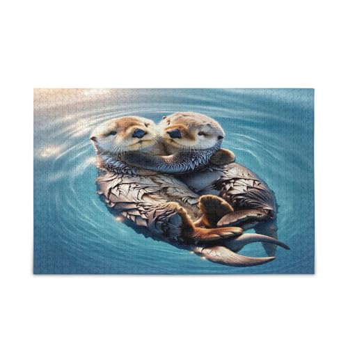 Niedliche Tiere Sea Otter Erwachsene Holzpuzzles Lustige Puzzles für Erwachsene 1000 Teile Puzzle für Familie 29,5 × 19,78 cm Niedliche Tiere Sea Otter Erwachsene Holzpuzzles Lustige Puzzles für Erwachsene 1000 Teile Puzzle für Familie 29,5 × 19,78 cm von RPLIFE