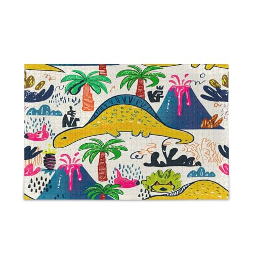 Niedliche bunte Dinosaurier-Puzzles für Familie, 500 Teile, 50 x 37 cm Niedliche bunte Dinosaurier-Puzzles für Familie, 500 Teile, 50 x 37 cm von RPLIFE