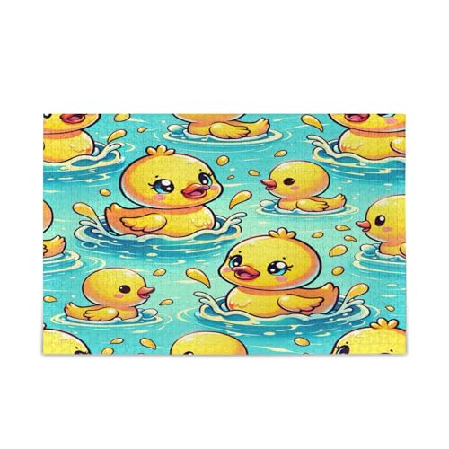 Niedliche gelbe Enten Blaugrün Holzpuzzles Puzzle Spielzeug 1000 Teile Puzzle für Familie 29,5 × 19,78 cm Niedliche gelbe Enten Blaugrün Holzpuzzles Puzzle Spielzeug 1000 Teile Puzzle für Familie 29,5 × 19,78 cm von RPLIFE
