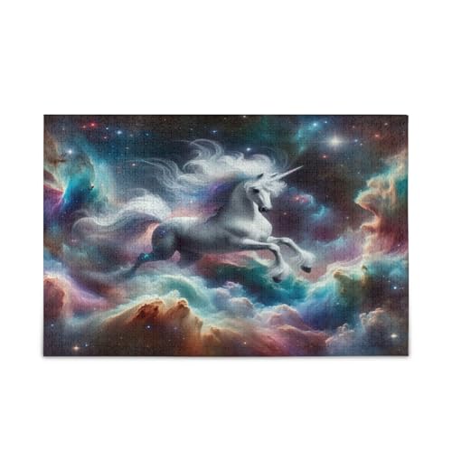 Niedliches Einhorn-Konstellations-Nebel für Erwachsene, Holzpuzzle für Erwachsene, 1000 Teile, Puzzle für Familie, 74 x 50 cm Niedliches Einhorn-Konstellations-Nebel für Erwachsene, Holzpuzzle für Erwachsene, 1000 Teile, Puzzle für Familie, 74 x 50 cm von RPLIFE