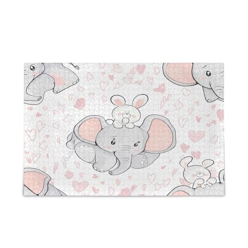 Niedliches Elefanten-Pastell-Puzzle für Erwachsene, einzigartiges Puzzle, 500 Teile, Puzzle für Erwachsene, 50,5 x 37,8 cm Niedliches Elefanten-Pastell-Puzzle für Erwachsene, einzigartiges Puzzle, 500 Teile, Puzzle für Erwachsene, 50,5 x 37,8 cm von RPLIFE