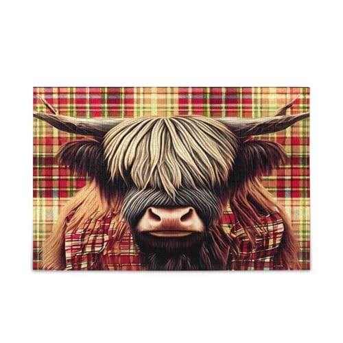 Niedliches Hochlandkuh Erwachsenen-Puzzle, 500-teiliges Puzzle für Kinder, 50,5 x 37,8 cm Niedliches Hochlandkuh Erwachsenen-Puzzle, 500-teiliges Puzzle für Kinder, 50,5 x 37,8 cm von RPLIFE