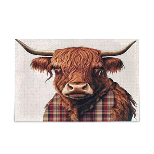 Niedliches Hochlandkuh Holzpuzzle für Erwachsene, einzigartige Puzzles, 1000 Teile, Puzzle für Erwachsene, 29,5 x 19,78 cm Niedliches Hochlandkuh Holzpuzzle für Erwachsene, einzigartige Puzzles, 1000 Teile, Puzzle für Erwachsene, 29,5 x 19,78 cm von RPLIFE