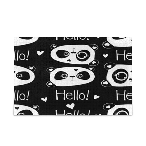 Niedliches Panda-Gesicht, Erwachsenen-Puzzle, schönes Puzzle, 500 Teile, Puzzle für Familie, 50 x 37 cm Niedliches Panda-Gesicht, Erwachsenen-Puzzle, schönes Puzzle, 500 Teile, Puzzle für Familie, 50 x 37 cm von RPLIFE