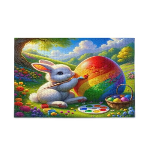 Osterhase farbige Eier Holzpuzzles Familienpuzzle 1000 Teile 29,5 × 19,78 cm Osterhase farbige Eier Holzpuzzles Familienpuzzle 1000 Teile 29,5 × 19,78 cm von RPLIFE