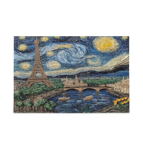 Paris Sternennacht Holzpuzzles für Erwachsene, Puzzles für Familie, 500 Teile, 50 x 37 cm Paris Sternennacht Holzpuzzles für Erwachsene, Puzzles für Familie, 500 Teile, 50 x 37 cm von RPLIFE