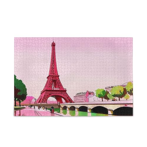 Paris Tower Pink Sky Puzzle für Erwachsene, einzigartiges Puzzle, 1000 Teile, Puzzle für Erwachsene, 74 x 70 cm Paris Tower Pink Sky Puzzle für Erwachsene, einzigartiges Puzzle, 1000 Teile, Puzzle für Erwachsene, 74 x 70 cm von RPLIFE