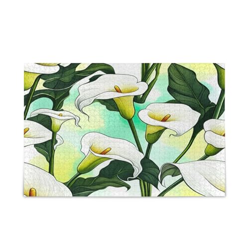 Pastell Calla Soft Wooden Puzzles Family Puzzles 500 Pieces 20.5×14.22.9 cm von RPLIFE
