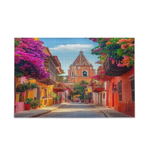 Picturesque Street Cartagena Family Puzzle, Jigsaw Puzzle 1000 Teile, Fun Puzzles, Puzzle Spielzeug Picturesque Street Cartagena Family Puzzle, Jigsaw Puzzle 1000 Teile, Fun Puzzles, Puzzle Spielzeug von RPLIFE