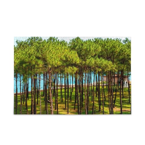 Pine Trees Holzpuzzles Gehirnspiel, 500 Teile, Puzzle für Familie, 50,5 x 37,8 cm Pine Trees Holzpuzzles Gehirnspiel, 500 Teile, Puzzle für Familie, 50,5 x 37,8 cm von RPLIFE