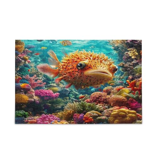 Pufferfish Bunte Korallenriff-Puzzles 1000 Teile, Holzpuzzle für Erwachsene, Familienpuzzles Pufferfish Bunte Korallenriff-Puzzles 1000 Teile, Holzpuzzle für Erwachsene, Familienpuzzles von RPLIFE