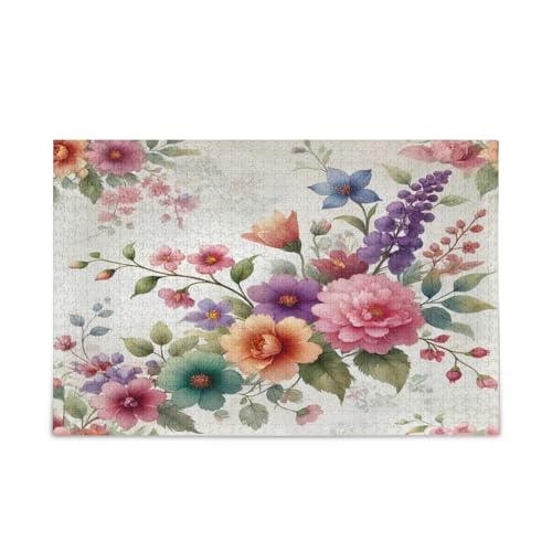 Puzzle für Erwachsene, bunt, blühende Blumen, 1000 Teile, 74 x 50 cm Puzzle für Erwachsene, bunt, blühende Blumen, 1000 Teile, 74 x 50 cm von RPLIFE