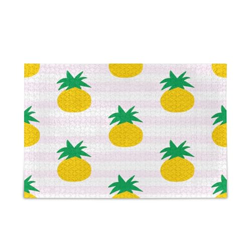 Puzzle für Erwachsene, gelbe Ananas, gestreift, Pastellfarben, 500 Teile, Puzzle für Familie, 50 x 37 cm Puzzle für Erwachsene, gelbe Ananas, gestreift, Pastellfarben, 500 Teile, Puzzle für Familie, 50 x 37 cm von RPLIFE