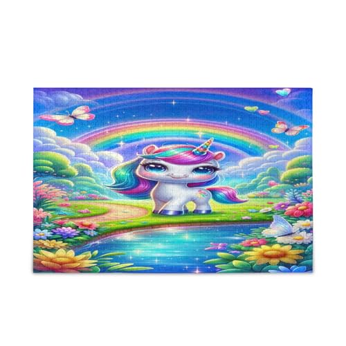Regenbogen-Einhorn-Holzpuzzles für Erwachsene, 500 Teile, Puzzle für Familie, 50 x 37 cm Regenbogen-Einhorn-Holzpuzzles für Erwachsene, 500 Teile, Puzzle für Familie, 50 x 37 cm von RPLIFE