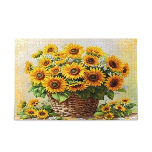Retro-Sonnenblumen-Holz-Puzzle, lustige Puzzles für Erwachsene, 500 Teile, Puzzle für Familie, 50 x 37 cm Retro-Sonnenblumen-Holz-Puzzle, lustige Puzzles für Erwachsene, 500 Teile, Puzzle für Familie, 50 x 37 cm von RPLIFE