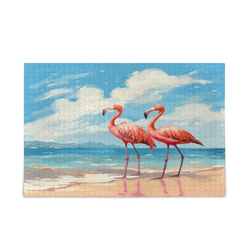 Rosa Flamingos Strand Holzpuzzles Einzigartiges Puzzle 500 Teile Puzzle für Erwachsene 20,5 × 14,22,9 cm Rosa Flamingos Strand Holzpuzzles Einzigartiges Puzzle 500 Teile Puzzle für Erwachsene 20,5 × 14,22,9 cm von RPLIFE