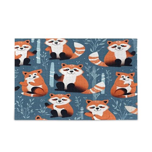 Rote Pandas mit kleinen Gesichtern aus Holz Puzzle, 1000 Stück, einzigartiges Puzzle, Familien-Puzzle Rote Pandas mit kleinen Gesichtern aus Holz Puzzle, 1000 Stück, einzigartiges Puzzle, Familien-Puzzle von RPLIFE