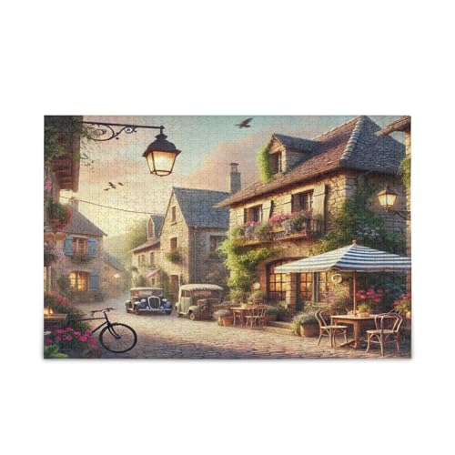 Rustikale Dorfstraße Erwachsene Puzzles Einzigartiges Puzzle Fun Puzzles Puzzle Spielzeug von RPLIFE