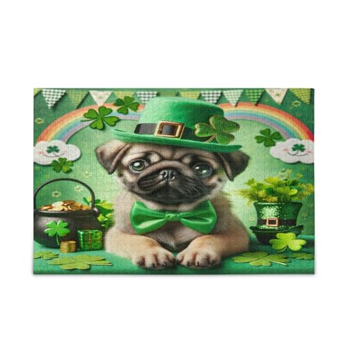 Saint Patrick Day Cute Puppy Wood Puzzles Adult, Brain Game, Beautiful Puzzle, Unique Puzzle Saint Patrick Day Cute Puppy Wood Puzzles Adult, Brain Game, Beautiful Puzzle, Unique Puzzle von RPLIFE