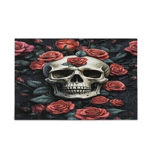 Schädelrosen, Holzpuzzles, 500 Teile, Puzzle für Familie, 50 x 37 cm Schädelrosen, Holzpuzzles, 500 Teile, Puzzle für Familie, 50 x 37 cm von RPLIFE