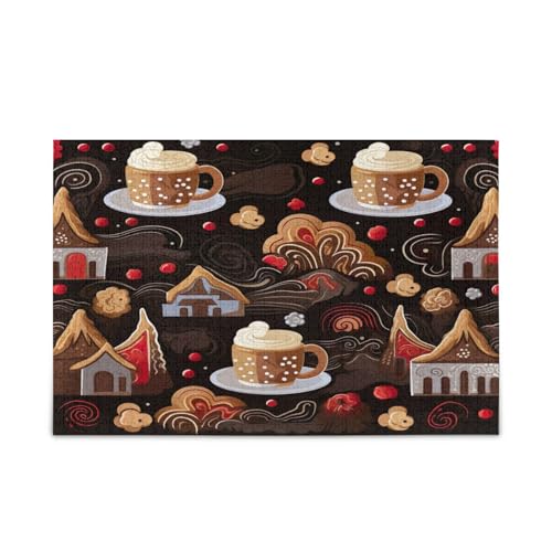Schokolade und Pudding Puzzle Erwachsene 1000 Teile Holzpuzzle für Erwachsene Familienpuzzle Schokolade und Pudding Puzzle Erwachsene 1000 Teile Holzpuzzle für Erwachsene Familienpuzzle von RPLIFE