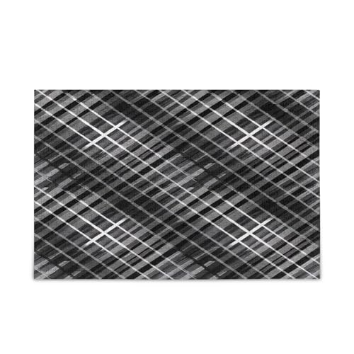 Schwarz-weißes Gingham-Holzpuzzle für Erwachsene, Gedankenspiele für Erwachsene, 500 Teile, Puzzle für Familie, 50,5 x 37,8 cm von RPLIFE