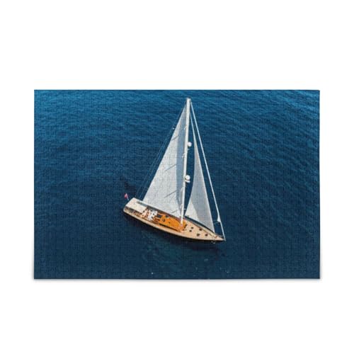 Segelboot-Holzpuzzles für Erwachsene, Marineblau, Familienpuzzles, 1000 Teile, 29,5 × 19,78 cm Segelboot-Holzpuzzles für Erwachsene, Marineblau, Familienpuzzles, 1000 Teile, 29,5 × 19,78 cm von RPLIFE