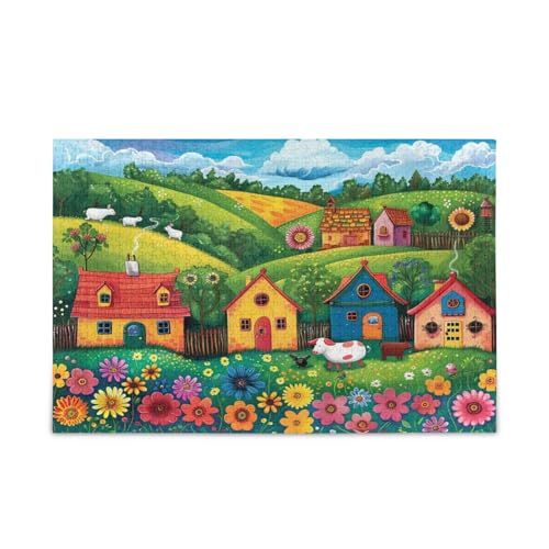 Skurrile Bauernhof-Szenen-Holz-Puzzles, 500-teiliges Puzzle, einzigartige Puzzles, Familienpuzzles für Kinder und Erwachsene Skurrile Bauernhof-Szenen-Holz-Puzzles, 500-teiliges Puzzle, einzigartige Puzzles, Familienpuzzles für Kinder und Erwachsene von RPLIFE