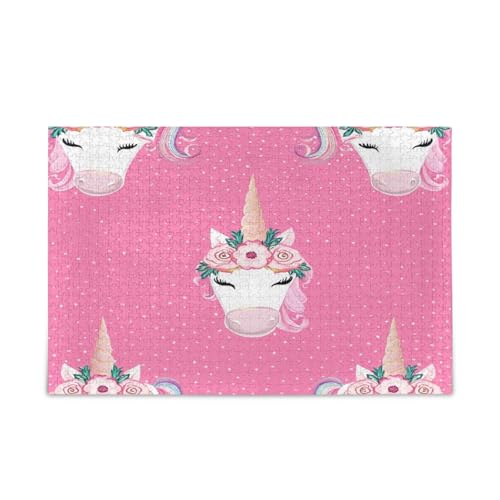 Skurrile Einhorn-Puzzles aus Holz, für Erwachsene, 500 Teile, Puzzle für Familie, 50 x 37 cm Skurrile Einhorn-Puzzles aus Holz, für Erwachsene, 500 Teile, Puzzle für Familie, 50 x 37 cm von RPLIFE