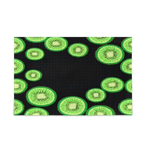 Sliced Kiwis Vibrant Green Adult Wooden Puzzles Fun Puzzles 500 Pieces Puzzle for Family 20.5×14.22.9 cm Sliced Kiwis Vibrant Green Adult Wooden Puzzles Fun Puzzles 500 Pieces Puzzle for Family 20.5×14.22.9 cm von RPLIFE