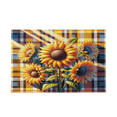 Sonnenblumen-Plaid-Puzzles, einzigartige Puzzles, hübsches Puzzle, Gedankenspiele für Erwachsene Sonnenblumen-Plaid-Puzzles, einzigartige Puzzles, hübsches Puzzle, Gedankenspiele für Erwachsene von RPLIFE