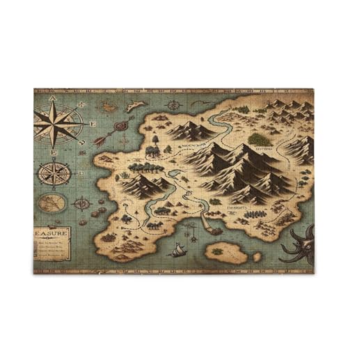 Spiel Schatzkarte Holzpuzzles Erwachsene, Gehirnspiel, lustige Puzzles, einzigartige Puzzles von RPLIFE
