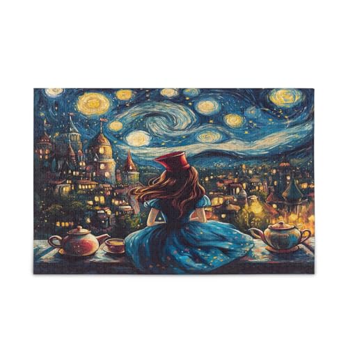 Sternennacht, sanfter Beobachter, Erwachsenen-Puzzle, schöne Puzzles für Erwachsene, 1000 Teile, Puzzle für Familie, 74 x 70 cm von RPLIFE