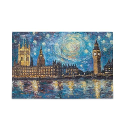 Sternennacht London Holzpuzzles Einzigartige Puzzles 500 Teile Puzzle für Erwachsene 20,5 × 14,22,9 cm Sternennacht London Holzpuzzles Einzigartige Puzzles 500 Teile Puzzle für Erwachsene 20,5 × 14,22,9 cm von RPLIFE
