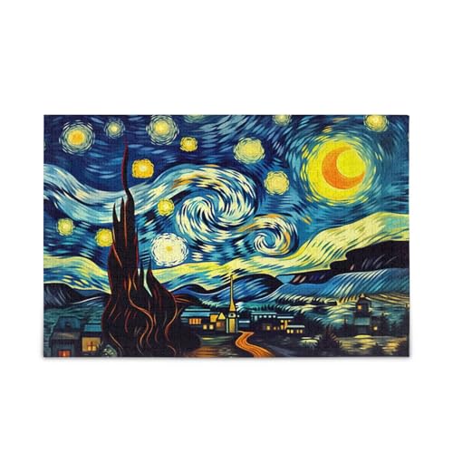 Sternennacht-Malpuzzle für Erwachsene, einzigartige Puzzles für Erwachsene, 1000 Teile, Puzzle für Erwachsene, 74 x 70 cm von RPLIFE