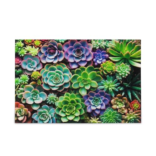 Sukkulenten-Holzpuzzles für Erwachsene, bunt, 500 Teile, für Erwachsene, 50 x 37 cm Sukkulenten-Holzpuzzles für Erwachsene, bunt, 500 Teile, für Erwachsene, 50 x 37 cm von RPLIFE