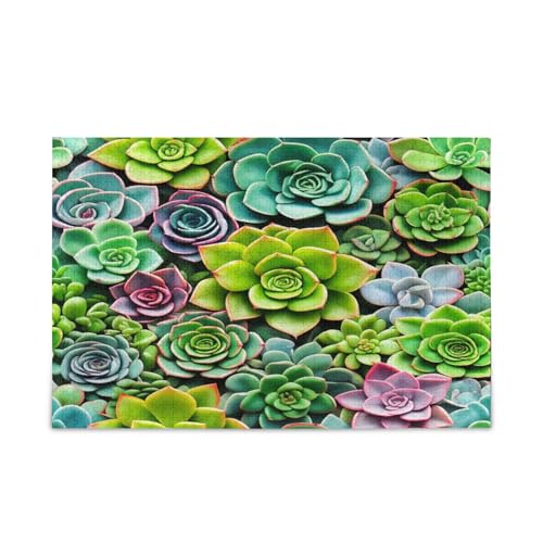 Sukkulenten-Puzzle, buntes Erwachsenen-Puzzle, Familienpuzzle, 1000 Teile, 74 x 50 cm von RPLIFE