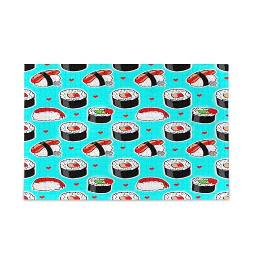 Sushi Rolls Blaue Holzpuzzles für Erwachsene, schöne Puzzles für Erwachsene, 1000 Teile, Puzzle für Familie, 29,5 × 19,78 cm Sushi Rolls Blaue Holzpuzzles für Erwachsene, schöne Puzzles für Erwachsene, 1000 Teile, Puzzle für Familie, 29,5 × 19,78 cm von RPLIFE