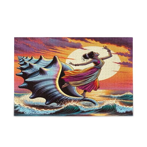 Tänzerin Tanzen auf Meer Puzzle Familienpuzzle 1000 Teile 29,5 × 19,78 cm Tänzerin Tanzen auf Meer Puzzle Familienpuzzle 1000 Teile 29,5 × 19,78 cm von RPLIFE