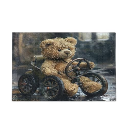Teddybär-Puzzle, einzigartiges Puzzle, 500 Teile, Puzzle für Erwachsene, 50 x 37 cm von RPLIFE