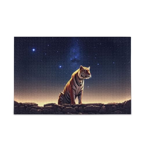 Tiger Nachthimmel Puzzle Familie Puzzles 500 Teile 50,5 × 37,8 cm Tiger Nachthimmel Puzzle Familie Puzzles 500 Teile 50,5 × 37,8 cm von RPLIFE
