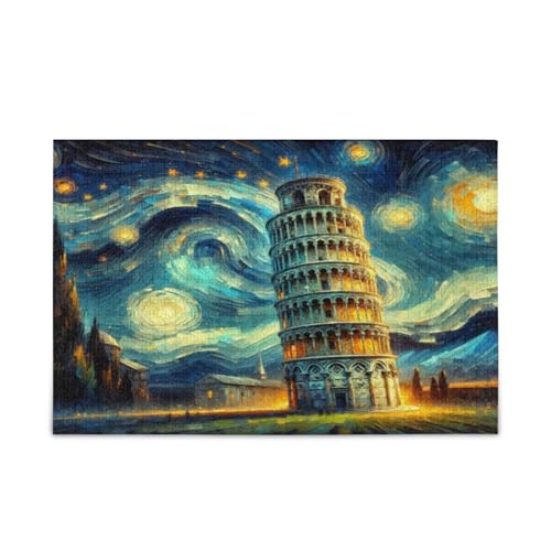 Turm von Pisa Sternennacht Erwachsenenpuzzles Einzigartige Puzzles 500 Teile Puzzle für Erwachsene 20,5 × 14,22,9 cm Turm von Pisa Sternennacht Erwachsenenpuzzles Einzigartige Puzzles 500 Teile Puzzle für Erwachsene 20,5 × 14,22,9 cm von RPLIFE